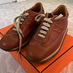 Hermes Brown Sneakers